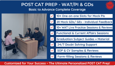 POST CAT PREP | Offline | Personalised GDPI & WAT with Top 35 B Schools Alumni