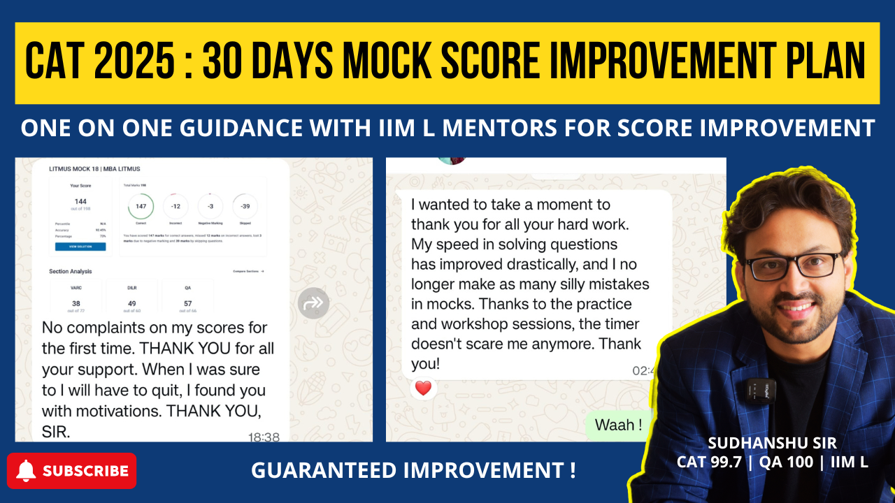 Blitz 30 Days | Personalised Score Improvement Plan | CAT 25